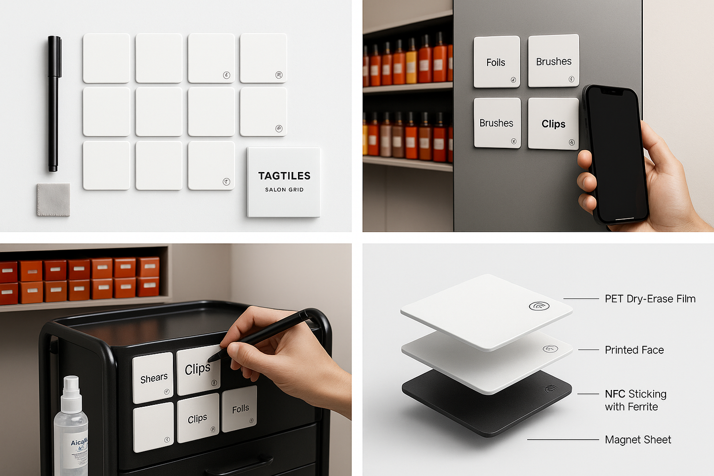 TagTiles Station Kit - Smart Dry-Erase Tiles with NFC